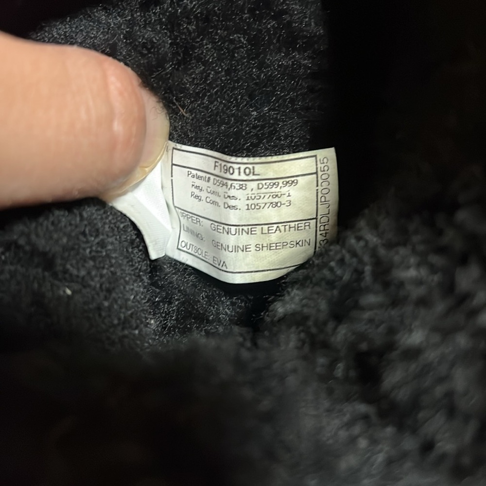UGG Australia Women's Black Suede Shearling Sheepskin Button Boots Size 11 - Picture 6 of 10